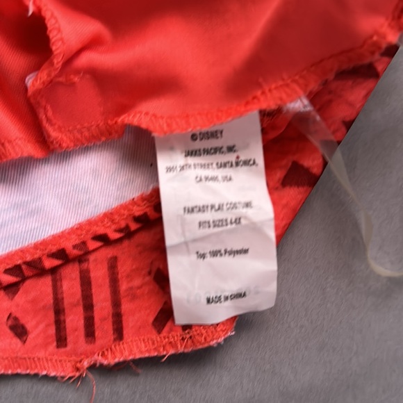 Disney Moana Princess Halloween Costume Size Small 4-6X, Orange Top & Skirt. - Picture 5 of 7